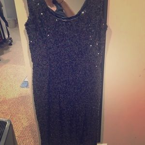 Black FRENCH CONNECTION  sequin midi dress
